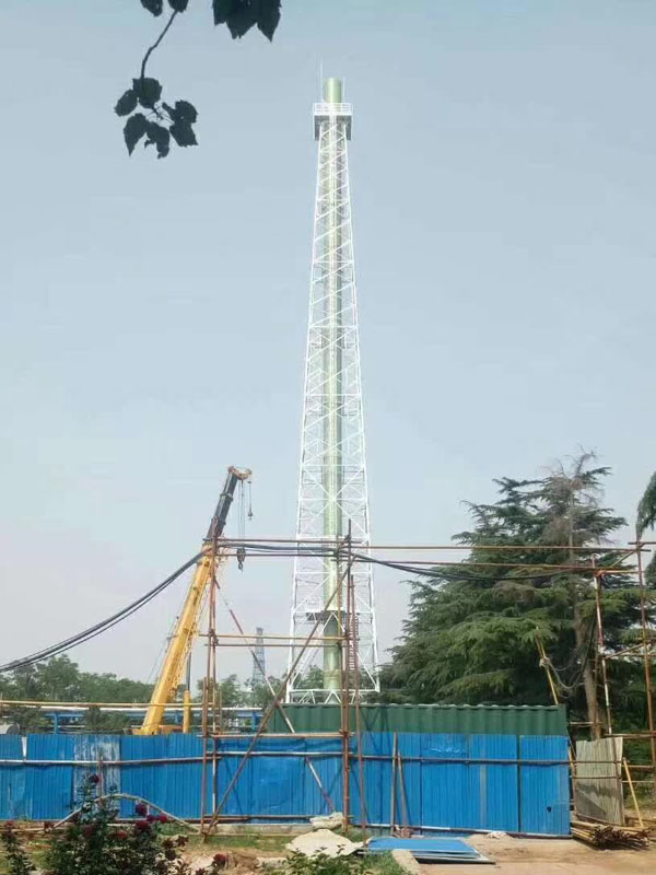 鋼煙囪塔架安裝